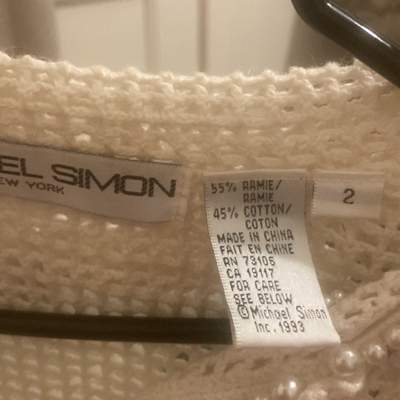 Vintage Michael Simon crochet embellished top - Picture 5 of 5